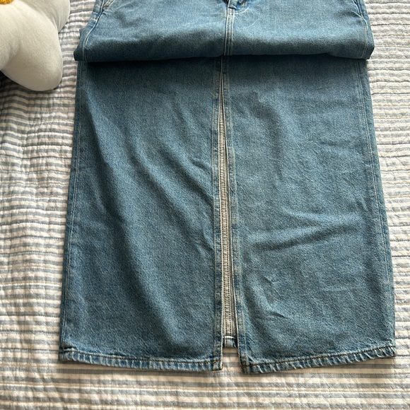 Long straight skirt, very lighted denim - Picture 3 of 5